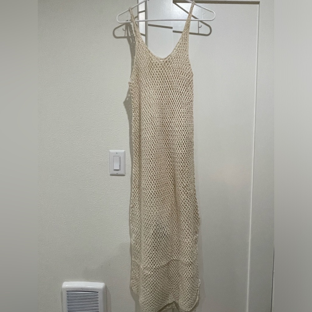 Aerie Cream Knit Swimsuit Coverup